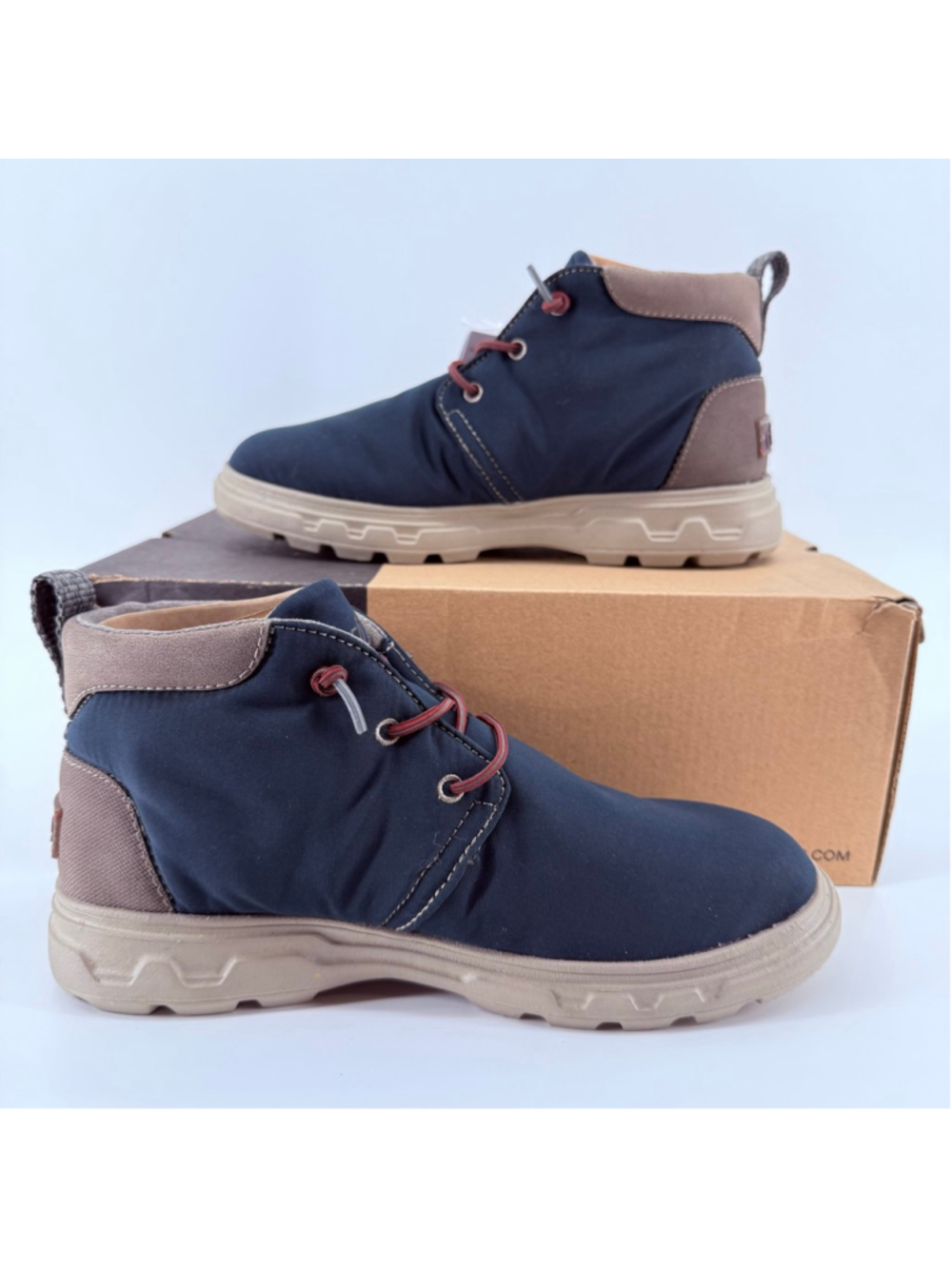 Men's Hey Dude Boots Size 8 Navy Brown Spencer Eco 112685700 - Picture 1 of 14
